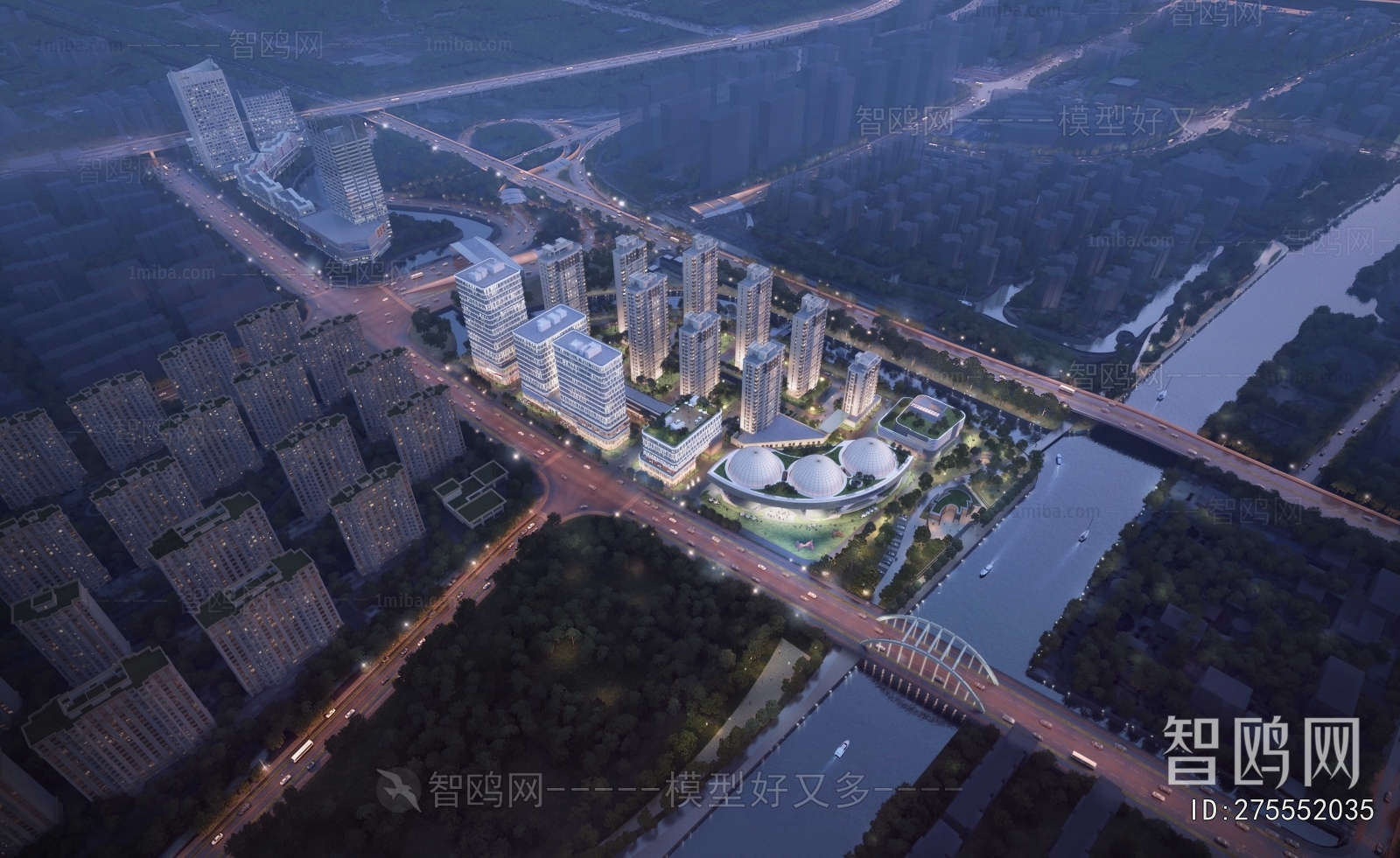Modern Architectural Bird's-eye View Planning