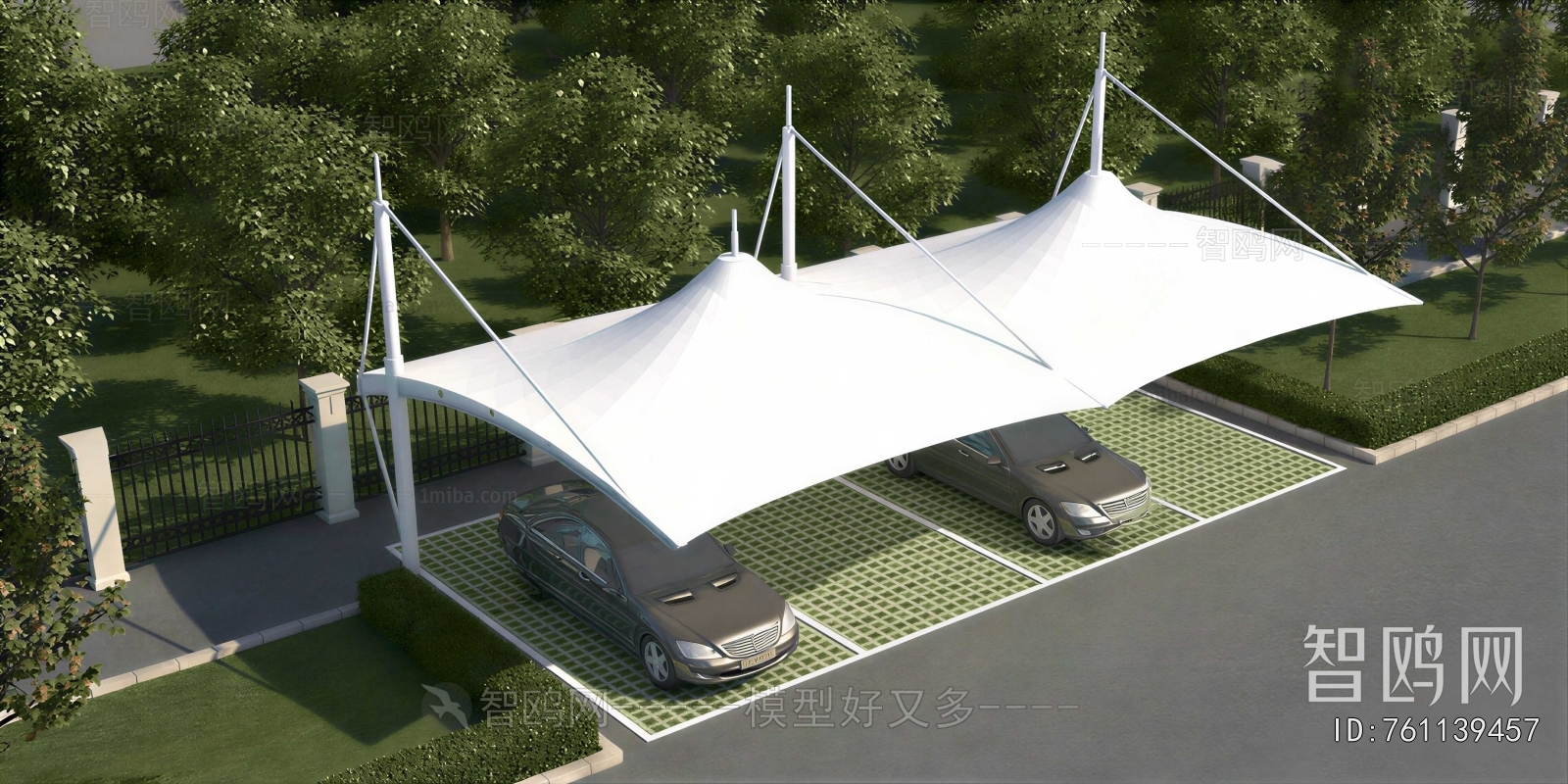 Modern Outdoor Parking Lot