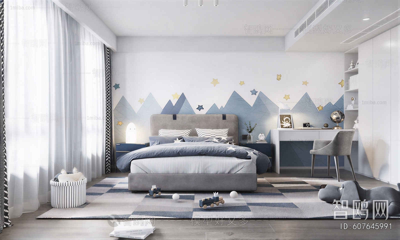 Modern Boy's Room And Son's Room