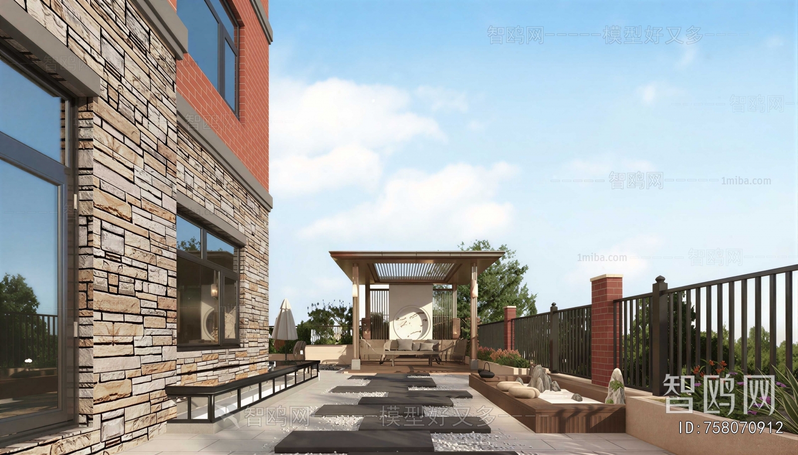 New Chinese Style Courtyard/landscape