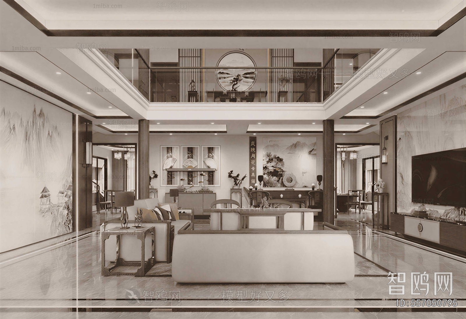 New Chinese Style A Living Room