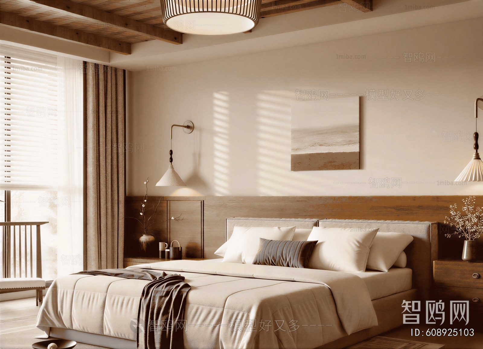 Wabi-sabi Style Bedroom