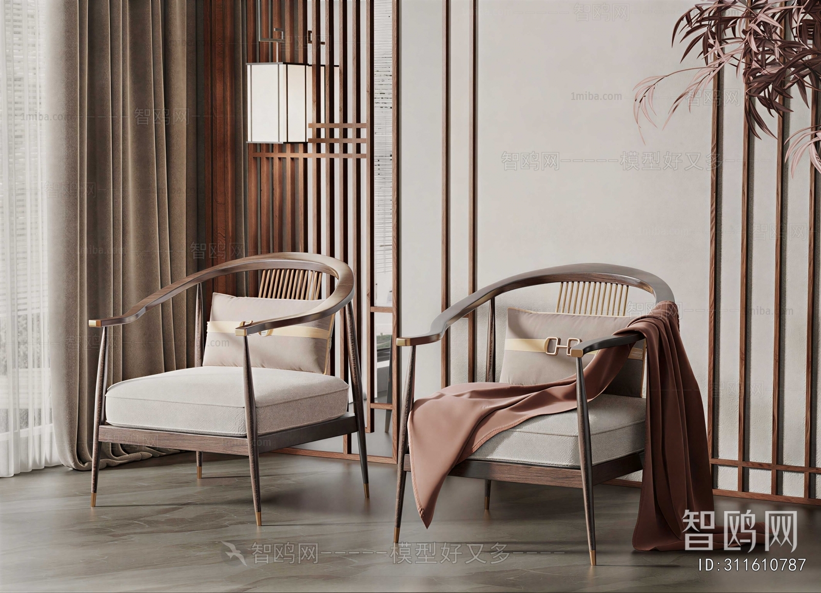 New Chinese Style Lounge Chair