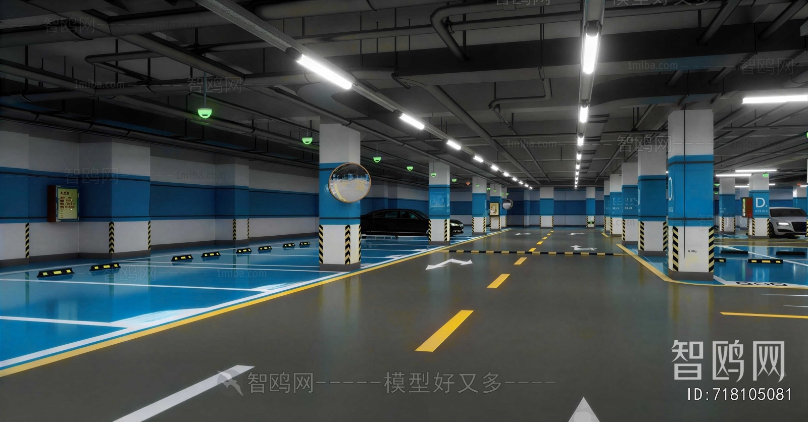 Modern Underground Parking Lot