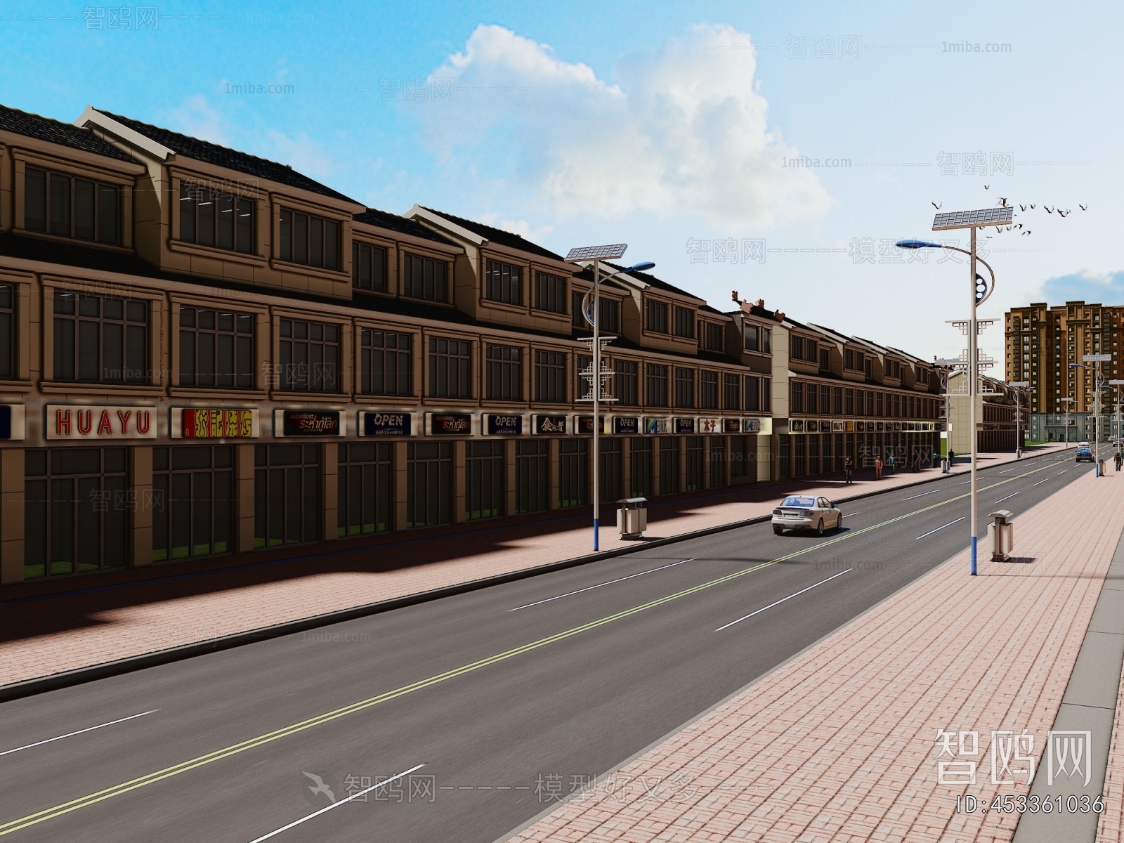 Simple European Style Commercial Street