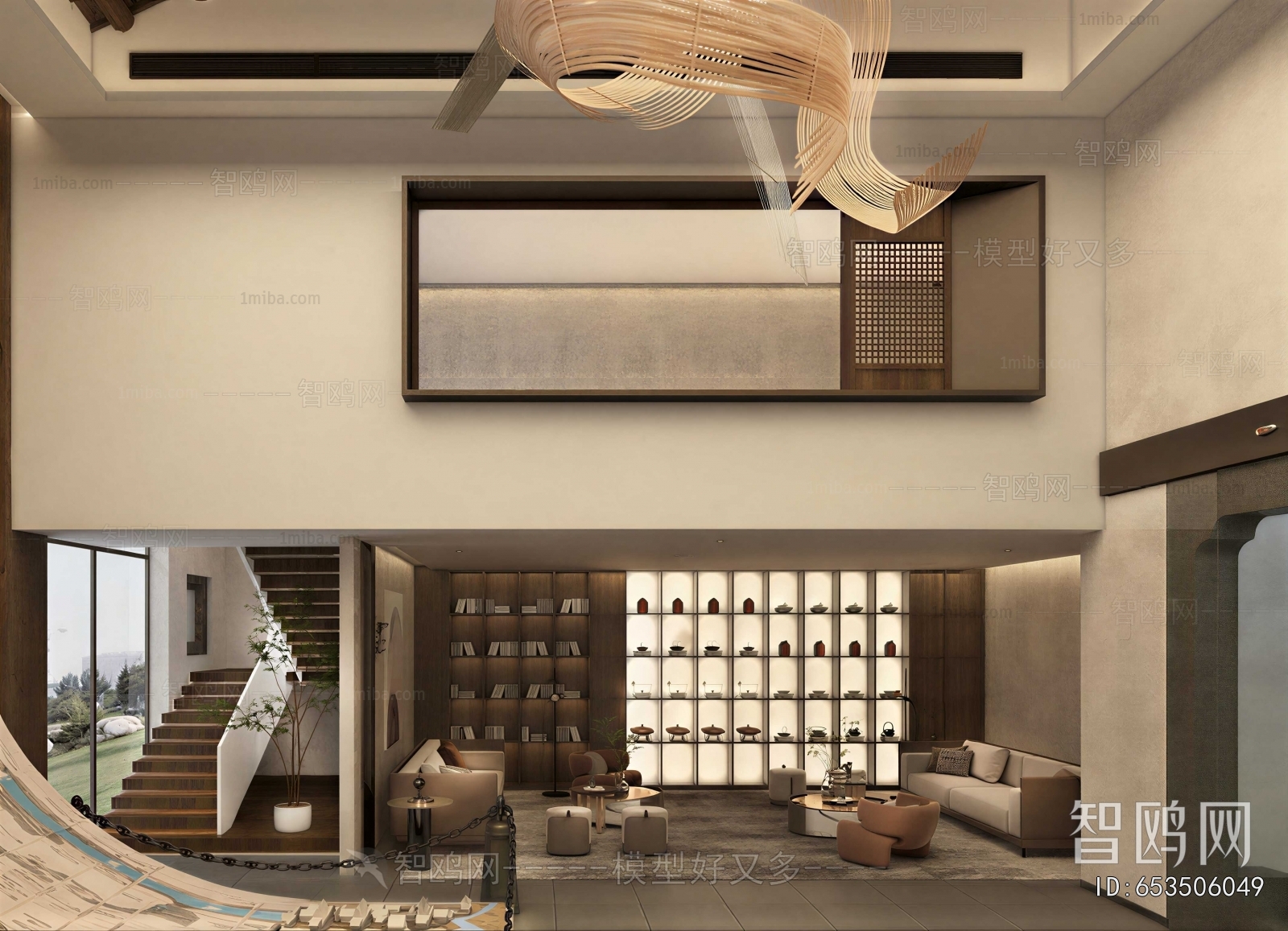 New Chinese Style A Living Room