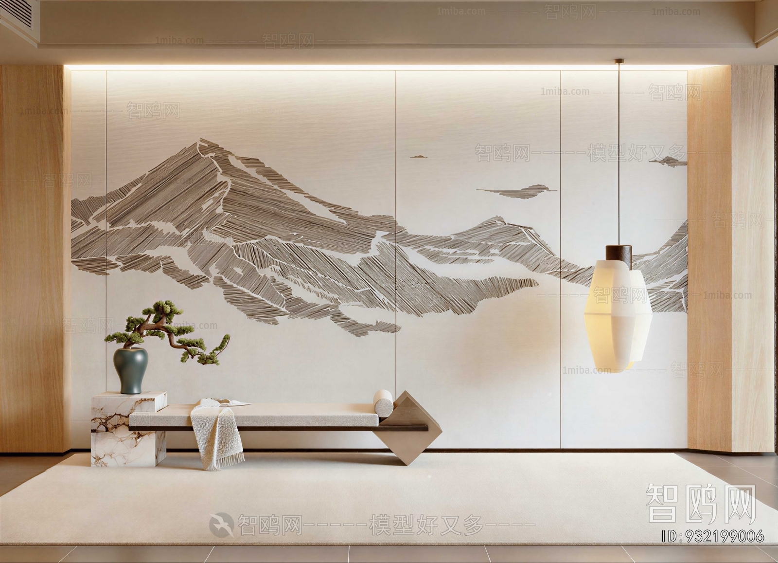 New Chinese Style TV Wall