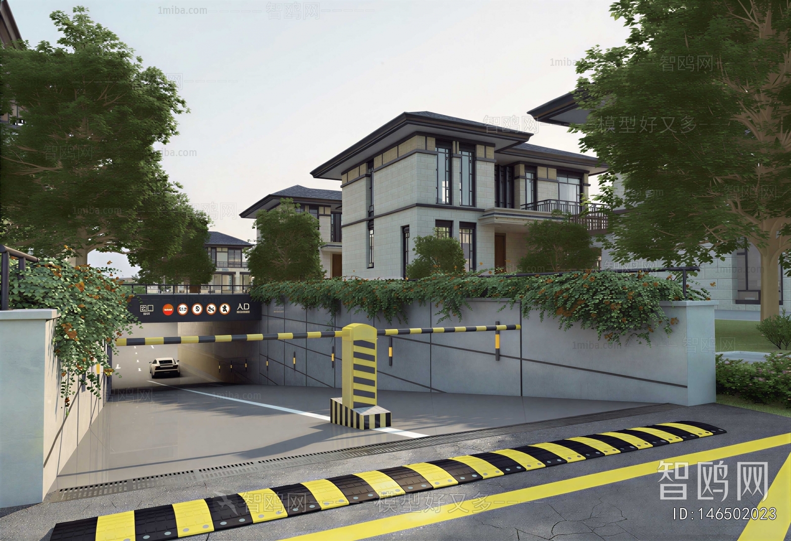 Modern Underground Parking Lot