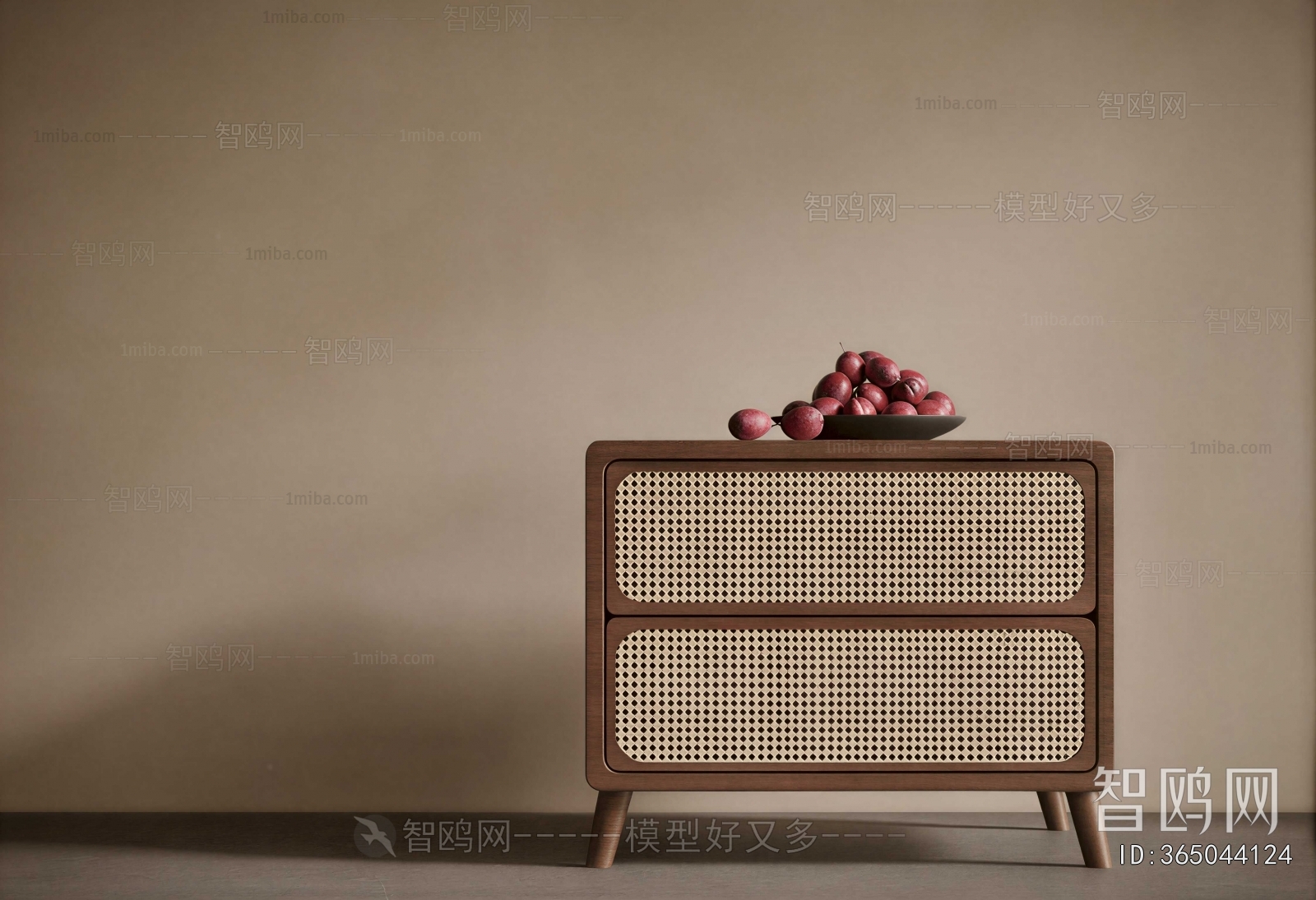 Wabi-sabi Style Bedside Cupboard