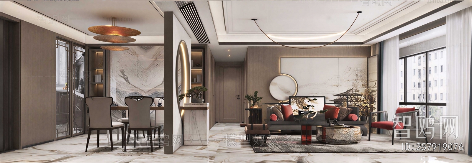 New Chinese Style A Living Room