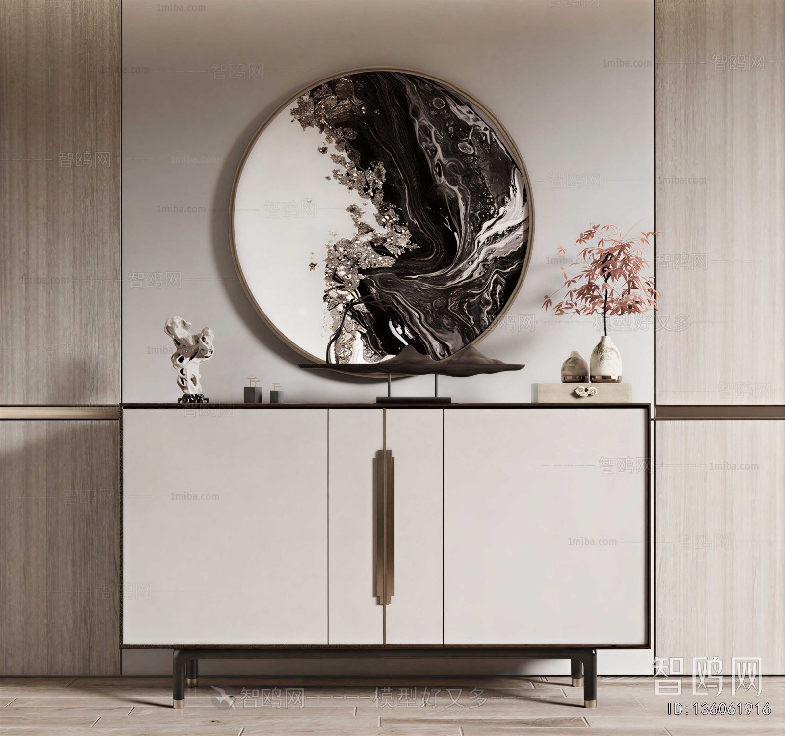 New Chinese Style Entrance Cabinet