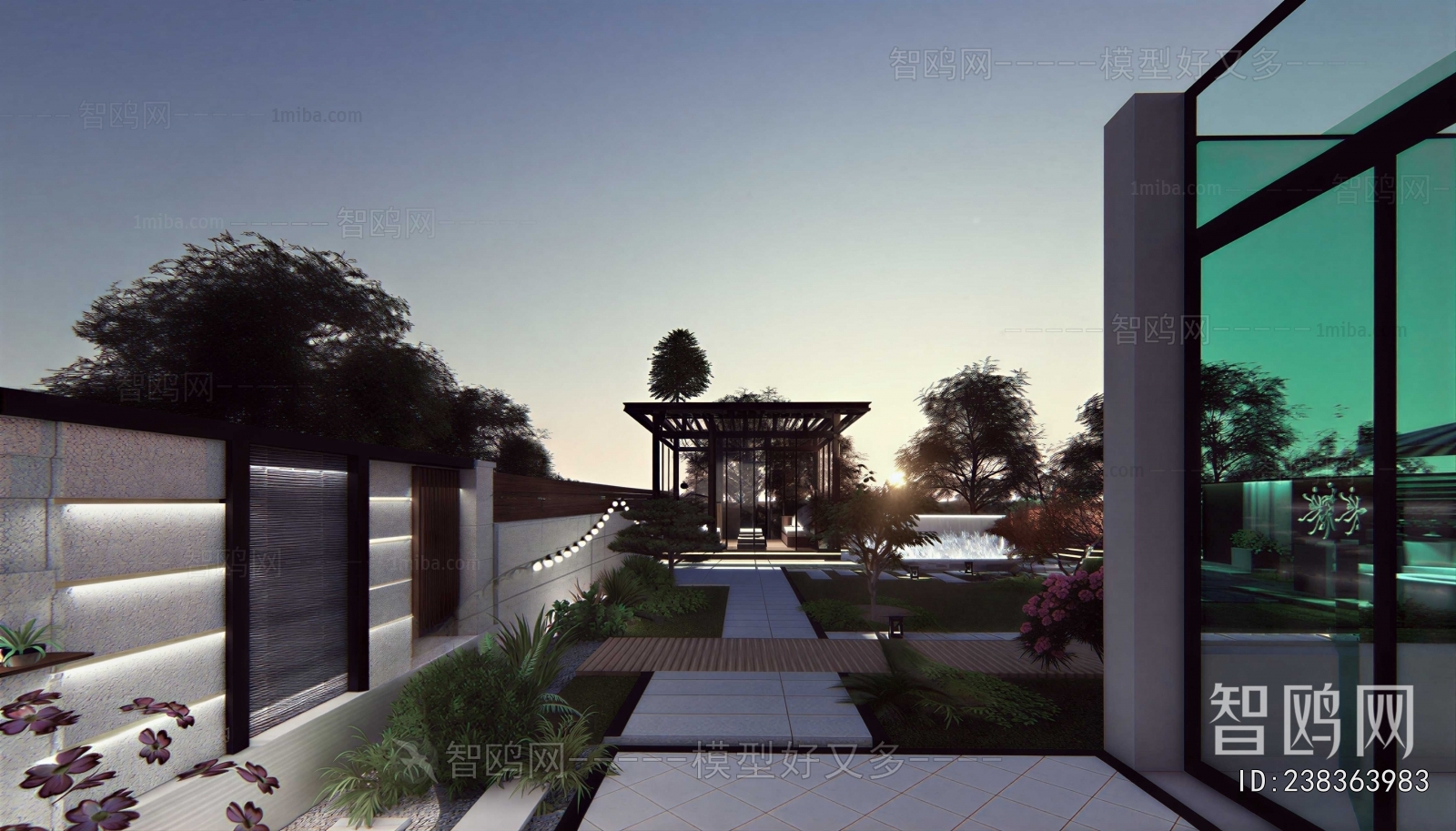 Modern Courtyard/landscape