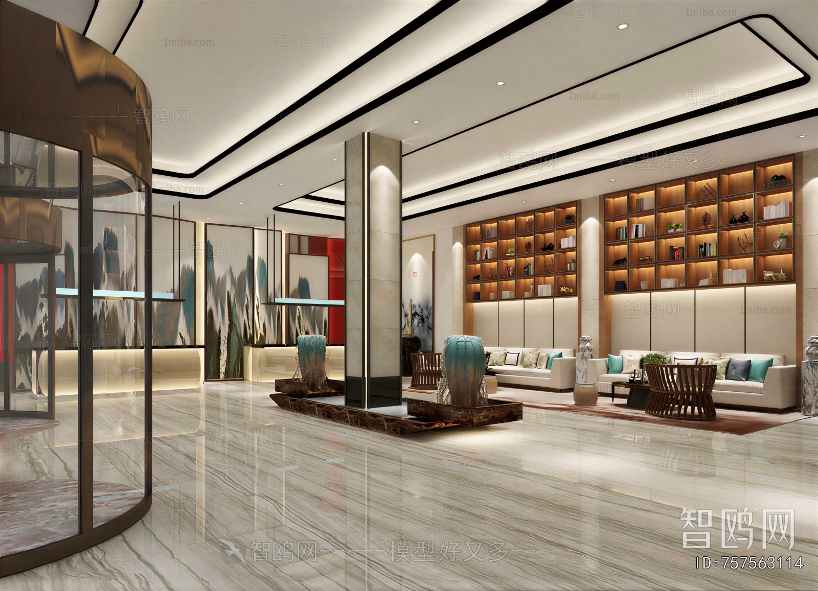 New Chinese Style Lobby Hall