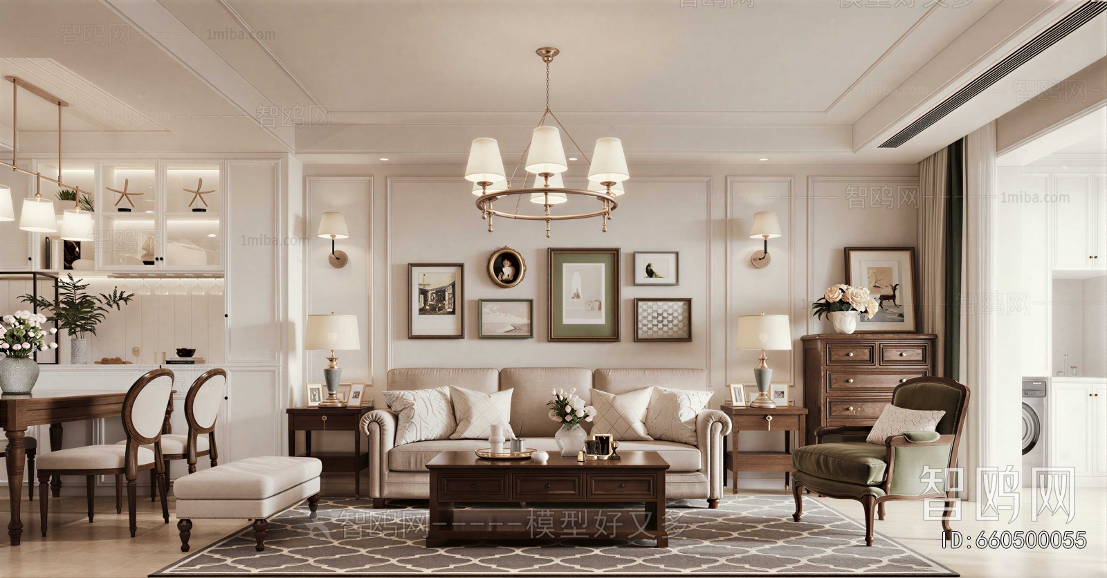 American Style A Living Room