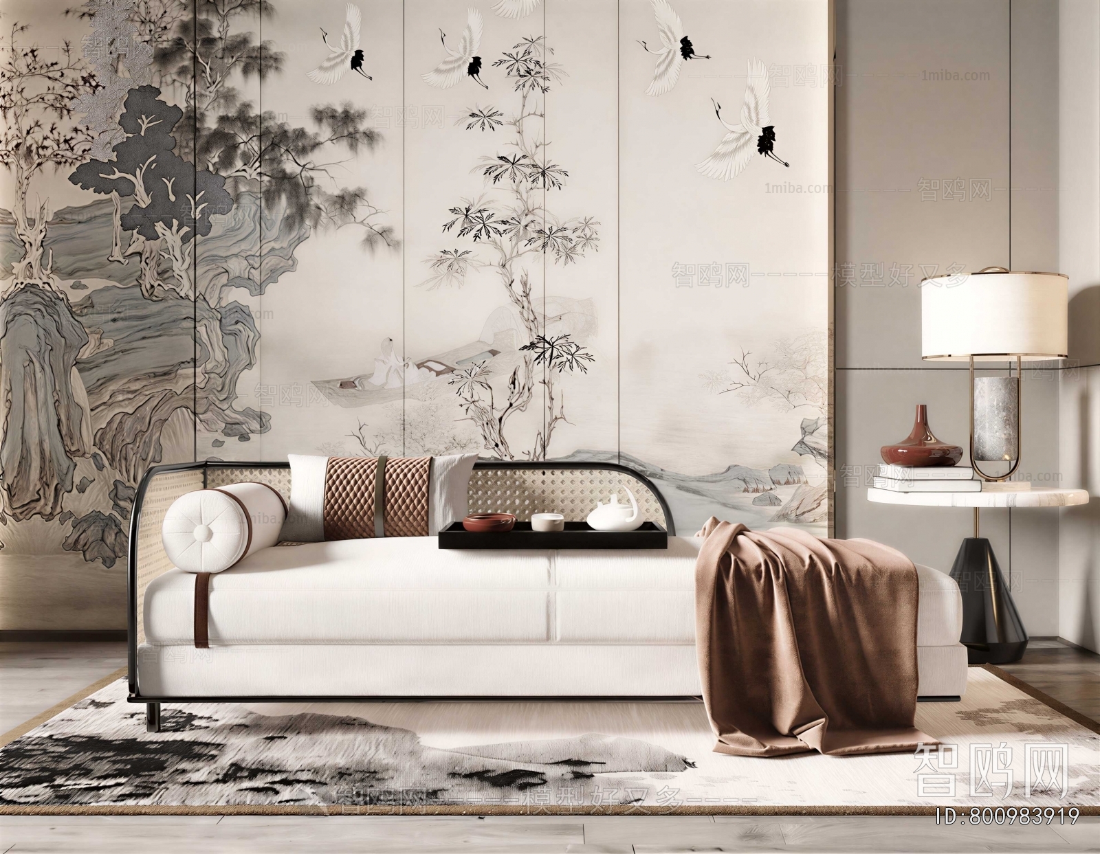 New Chinese Style A Sofa For Two