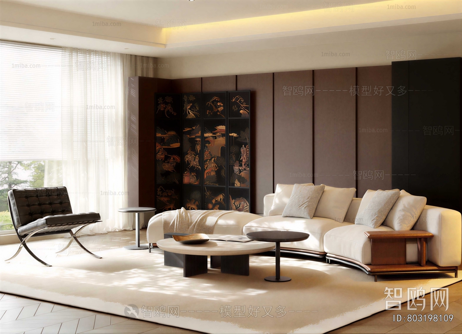New Chinese Style A Living Room
