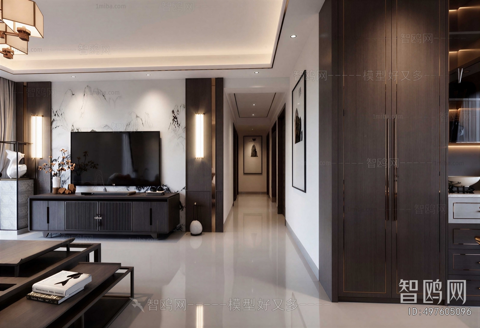 New Chinese Style A Living Room