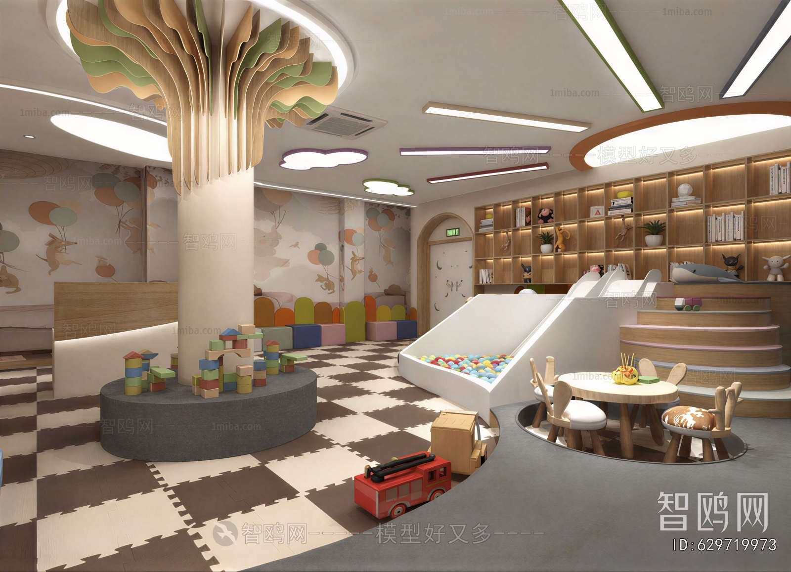 Modern Children's Room Activity Room