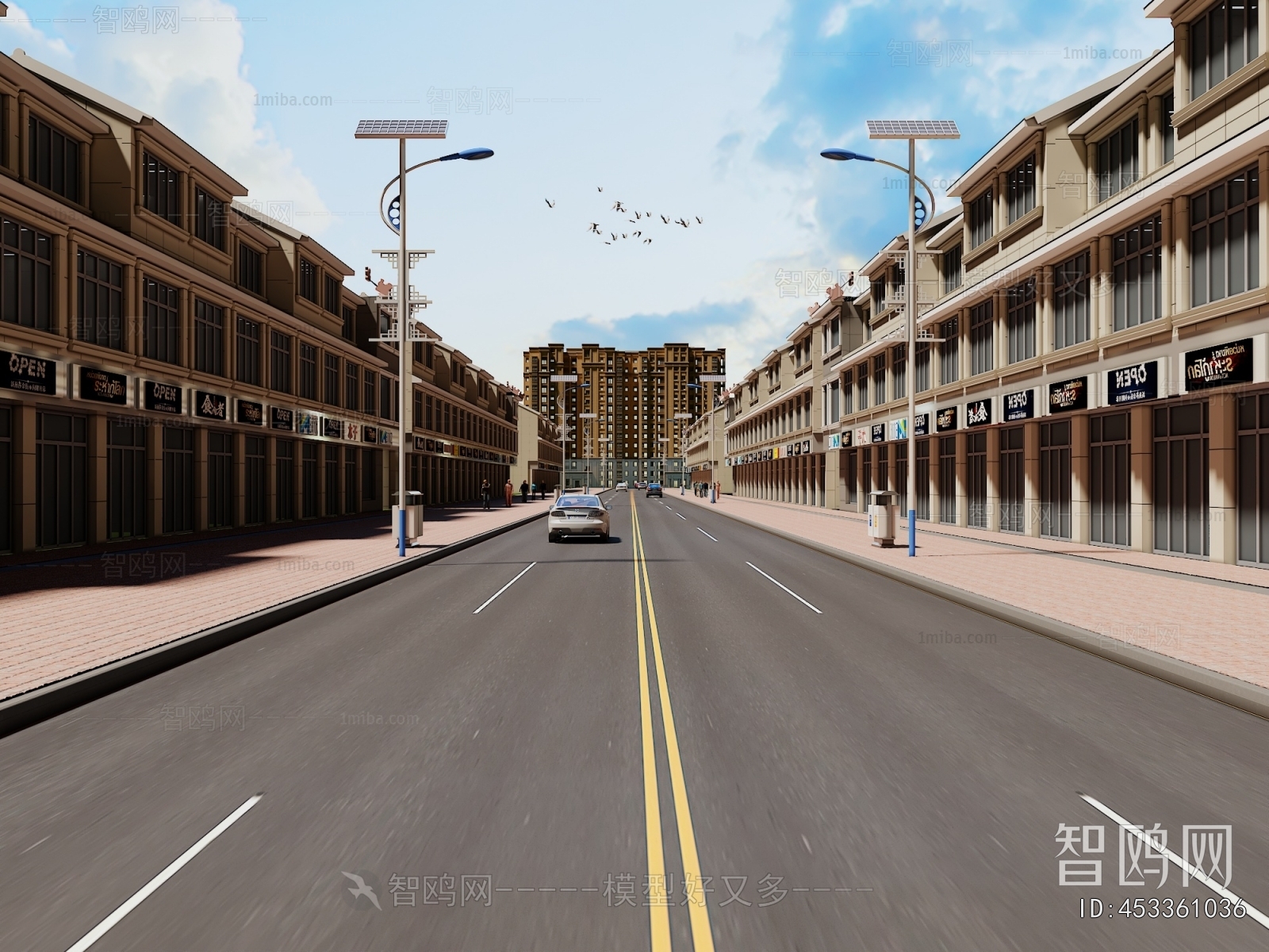 Simple European Style Commercial Street