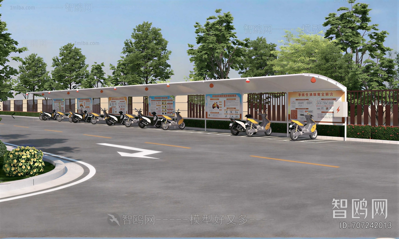 Modern Outdoor Parking Lot