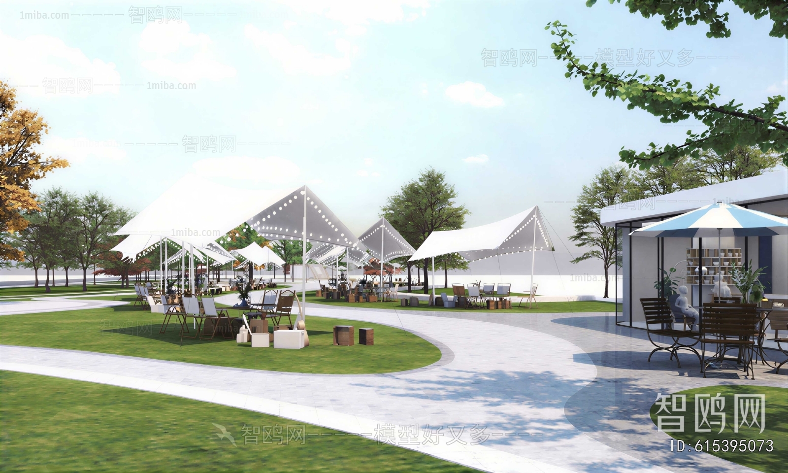 Modern Park Landscape