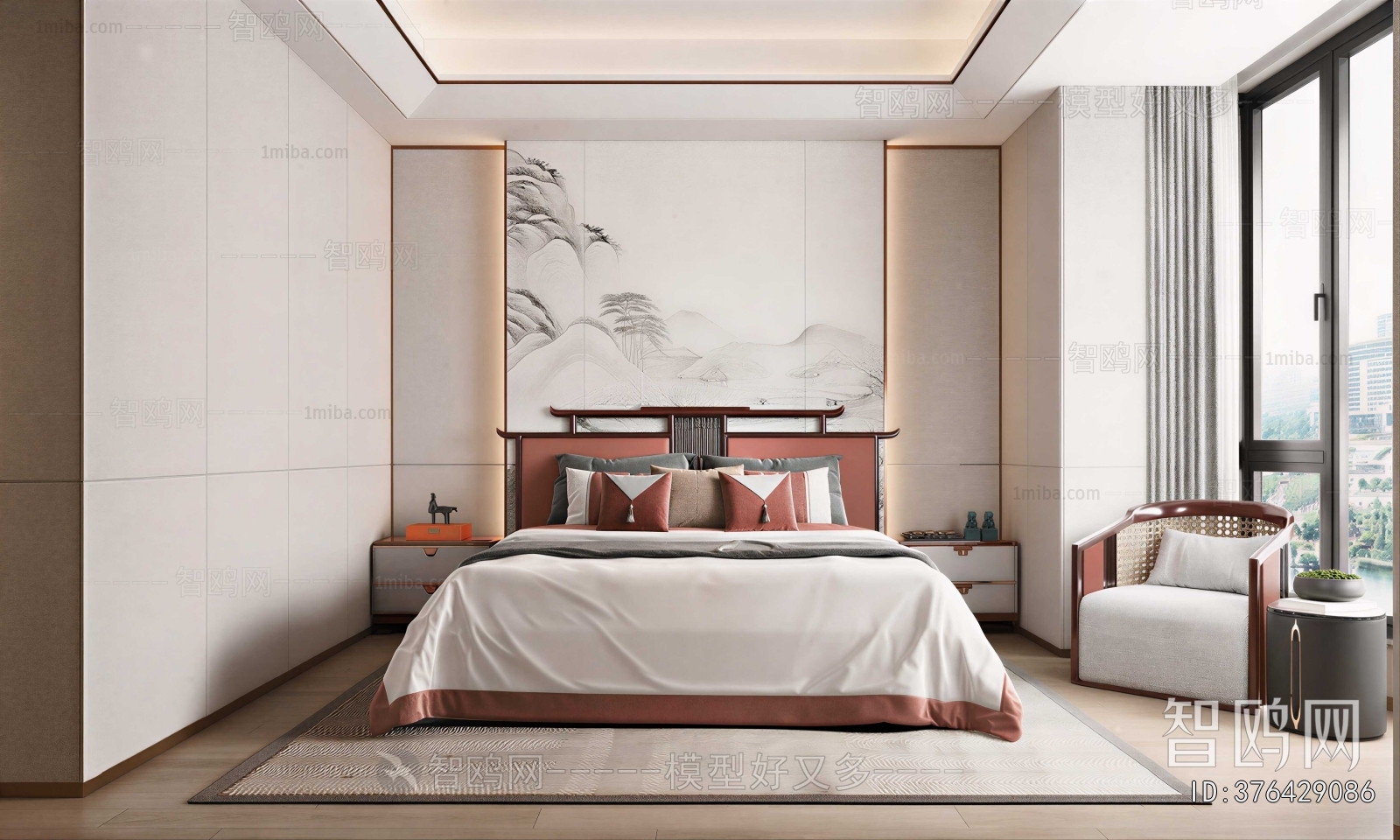 New Chinese Style Bedroom