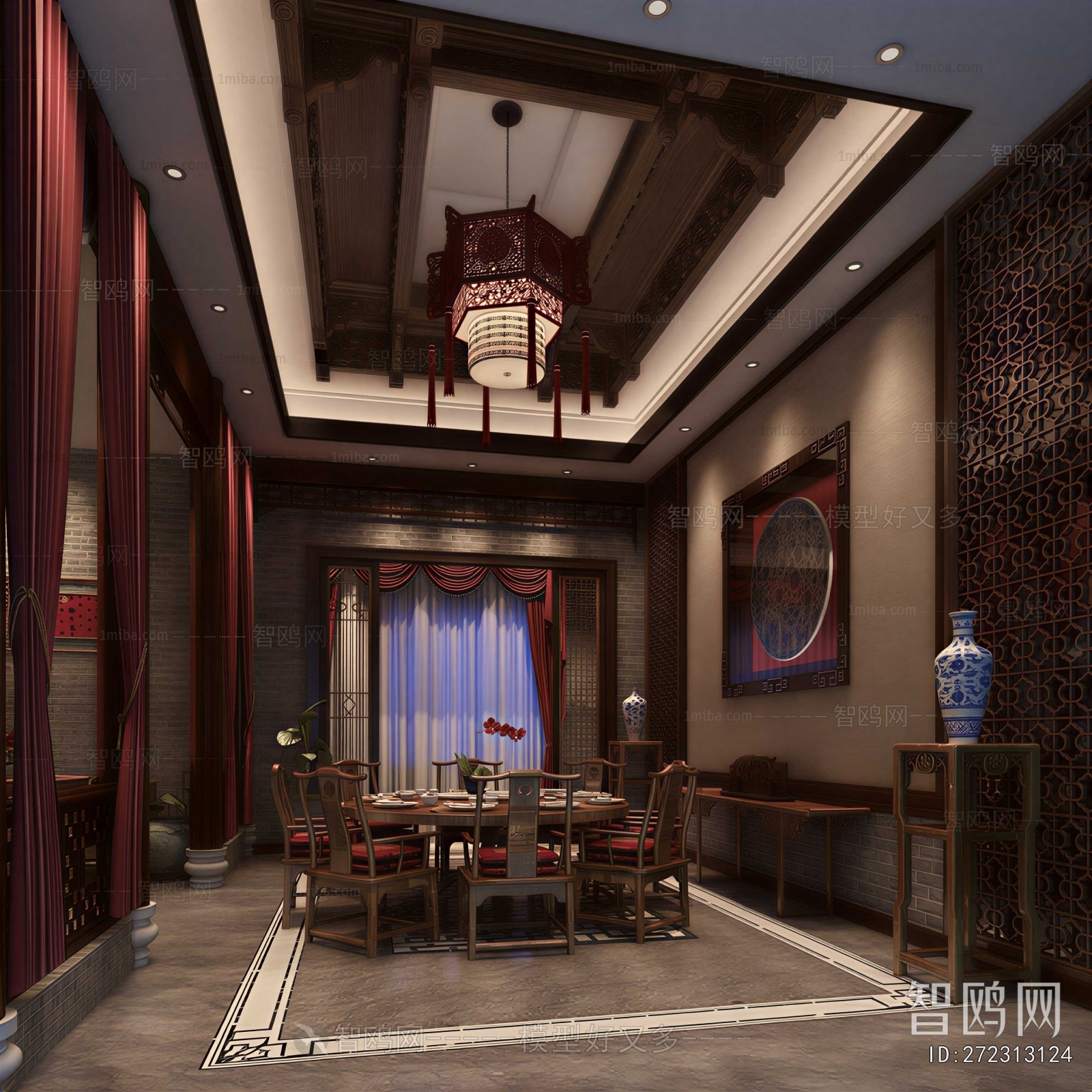New Chinese Style Dining Room