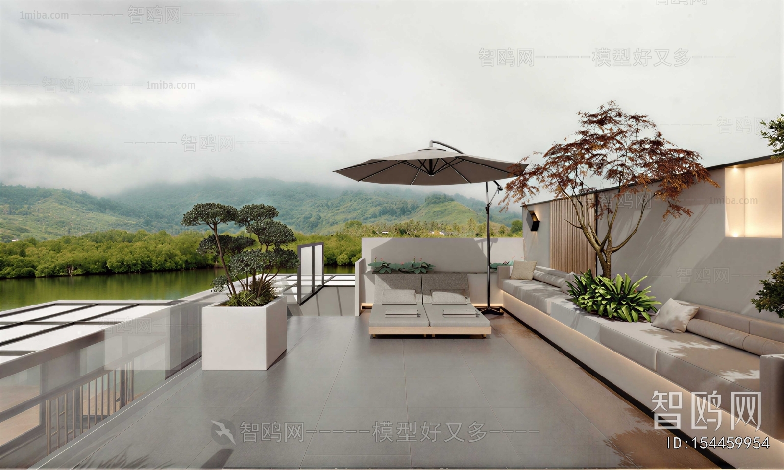 Modern Courtyard/landscape