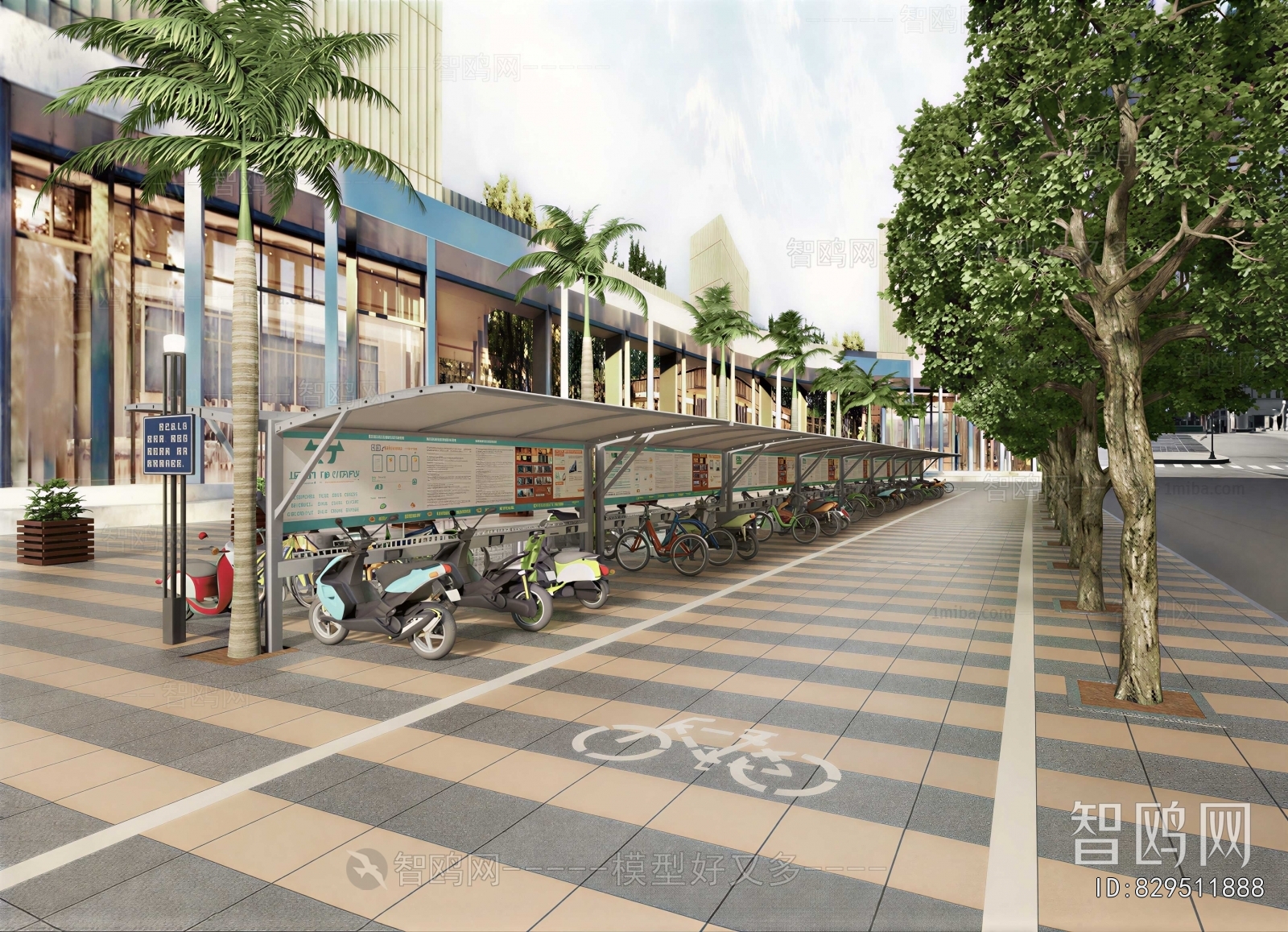 Modern Outdoor Parking Lot
