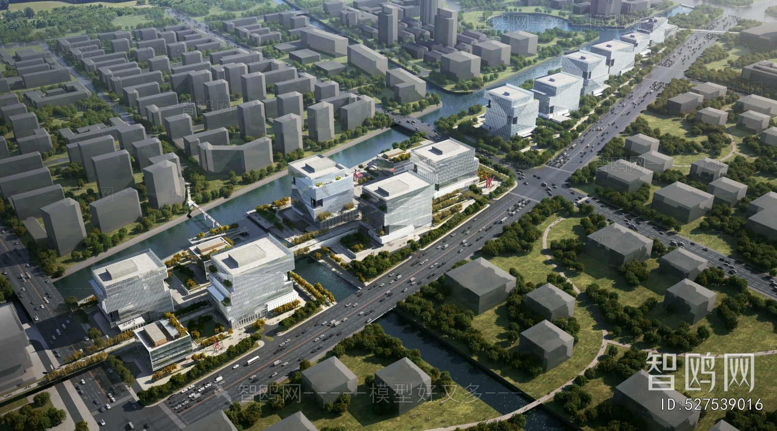 Modern Architectural Bird's-eye View Planning