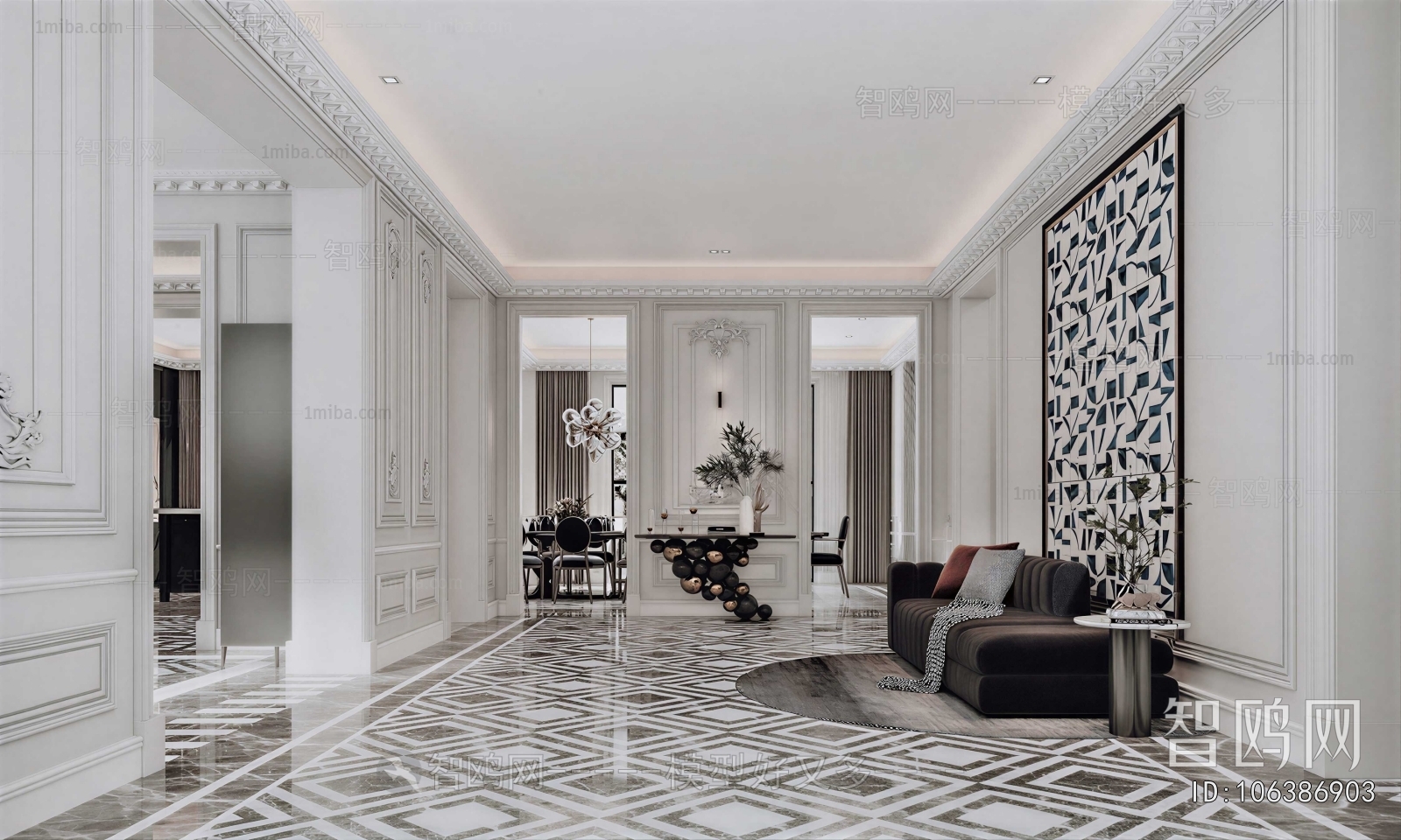 French Style Hallway