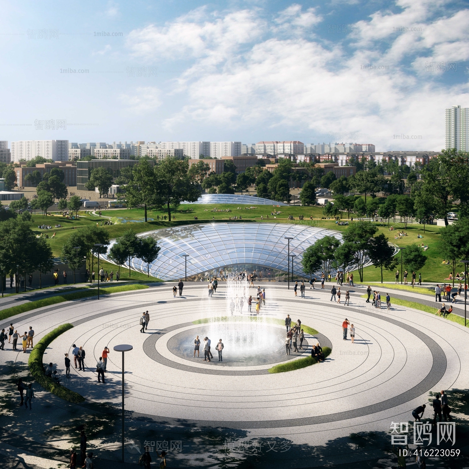 Modern Park Landscape