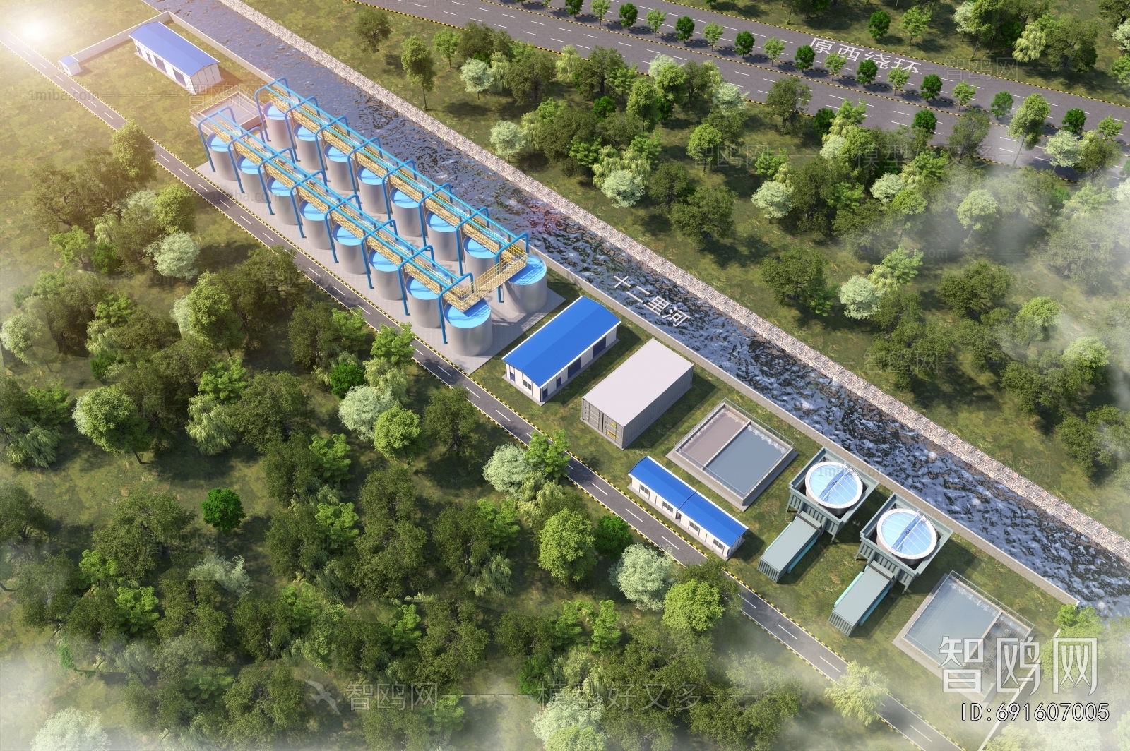 Modern Architectural Bird's-eye View Planning