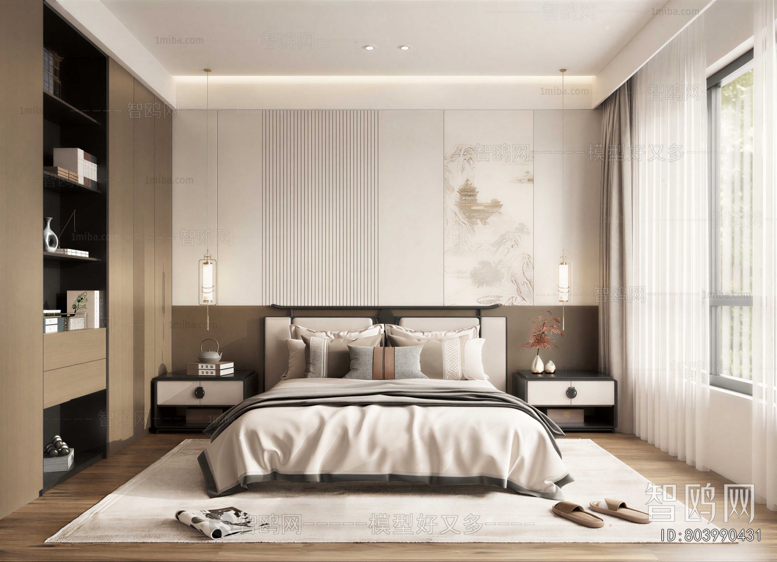 New Chinese Style Bedroom