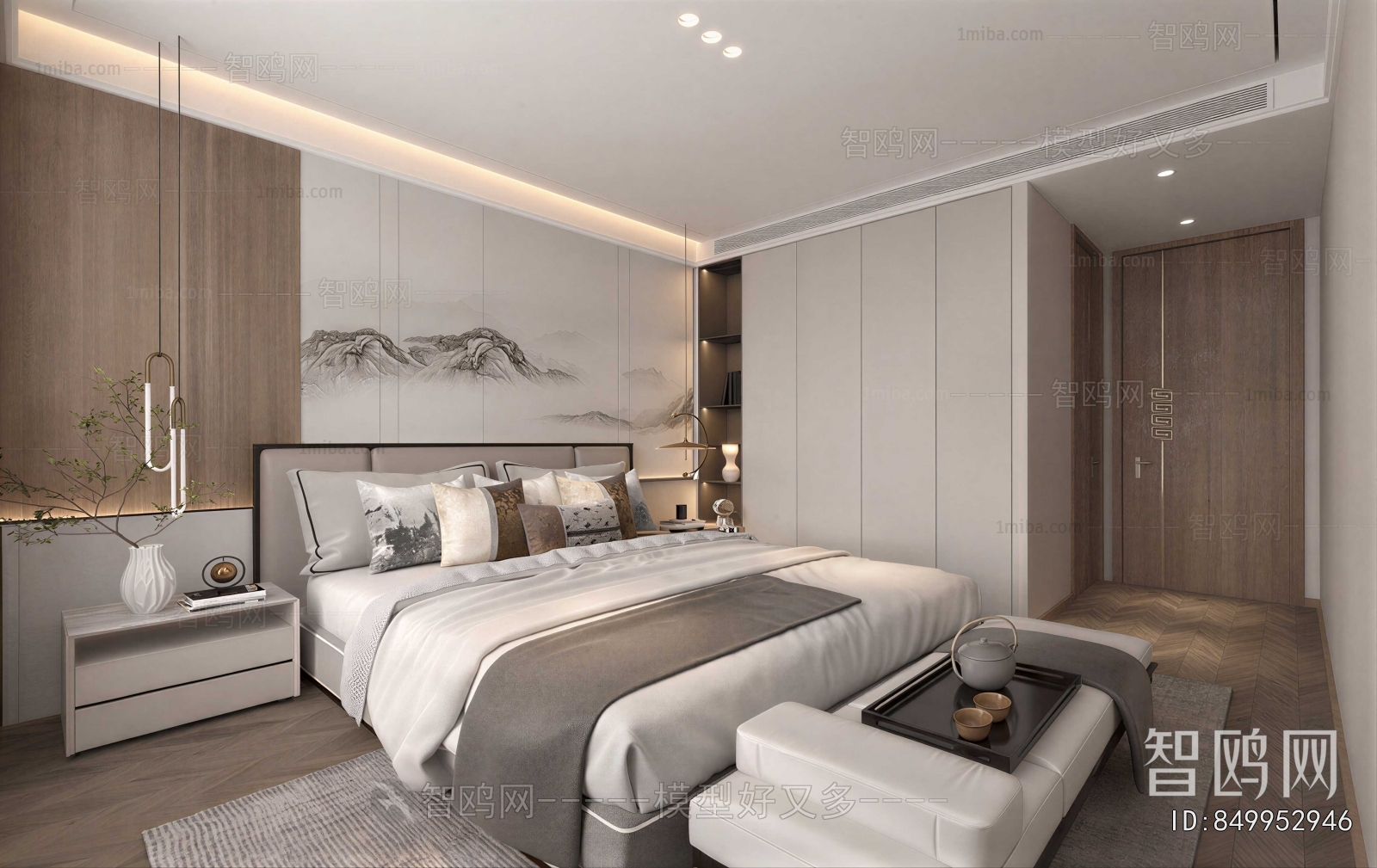 New Chinese Style Bedroom