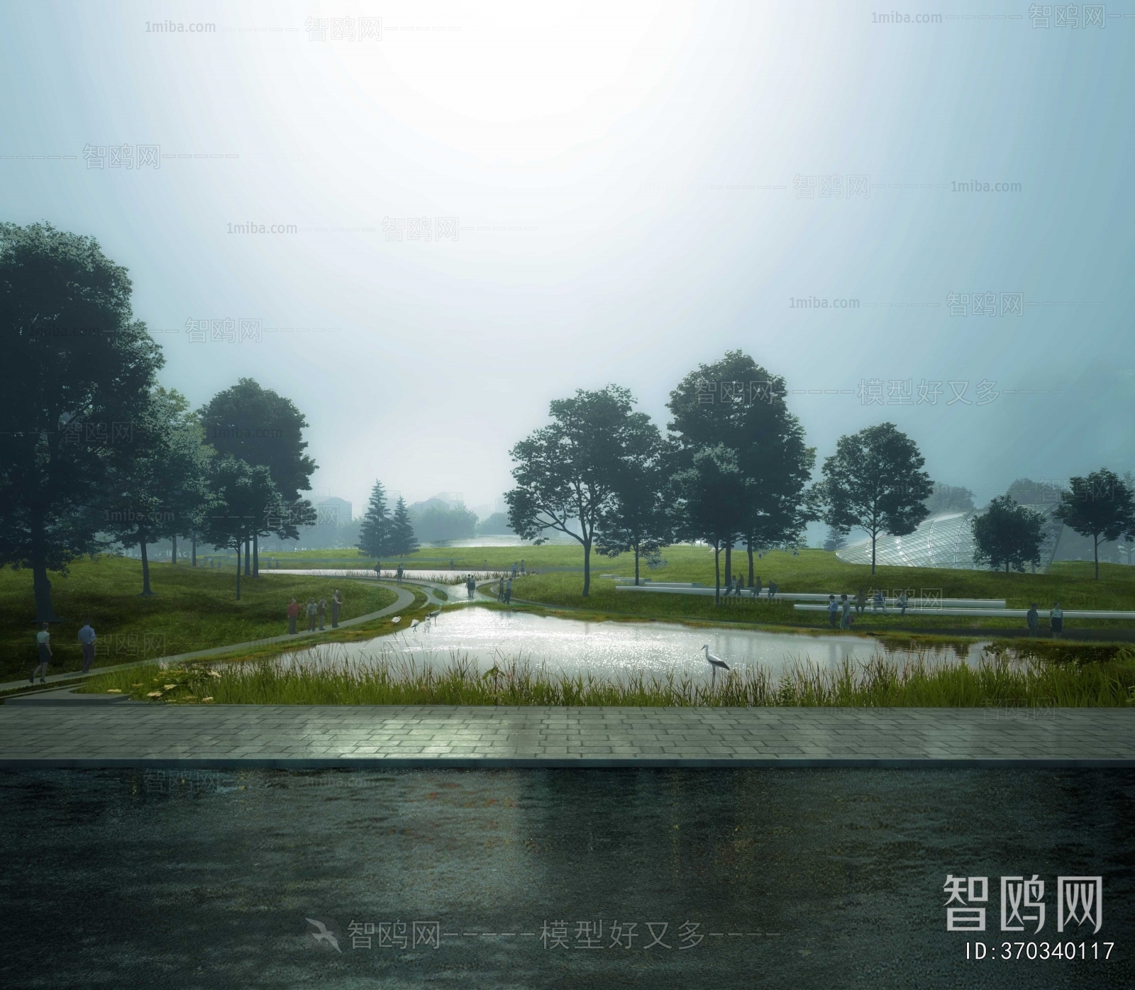 Modern Park Landscape