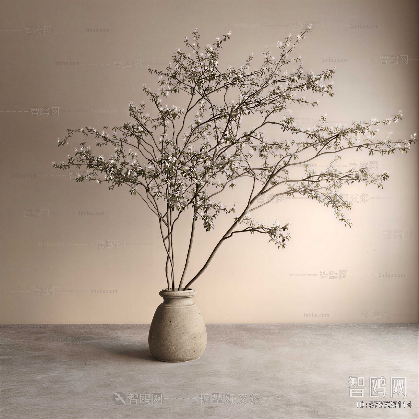 Modern Ground Green Plant Potted Plants