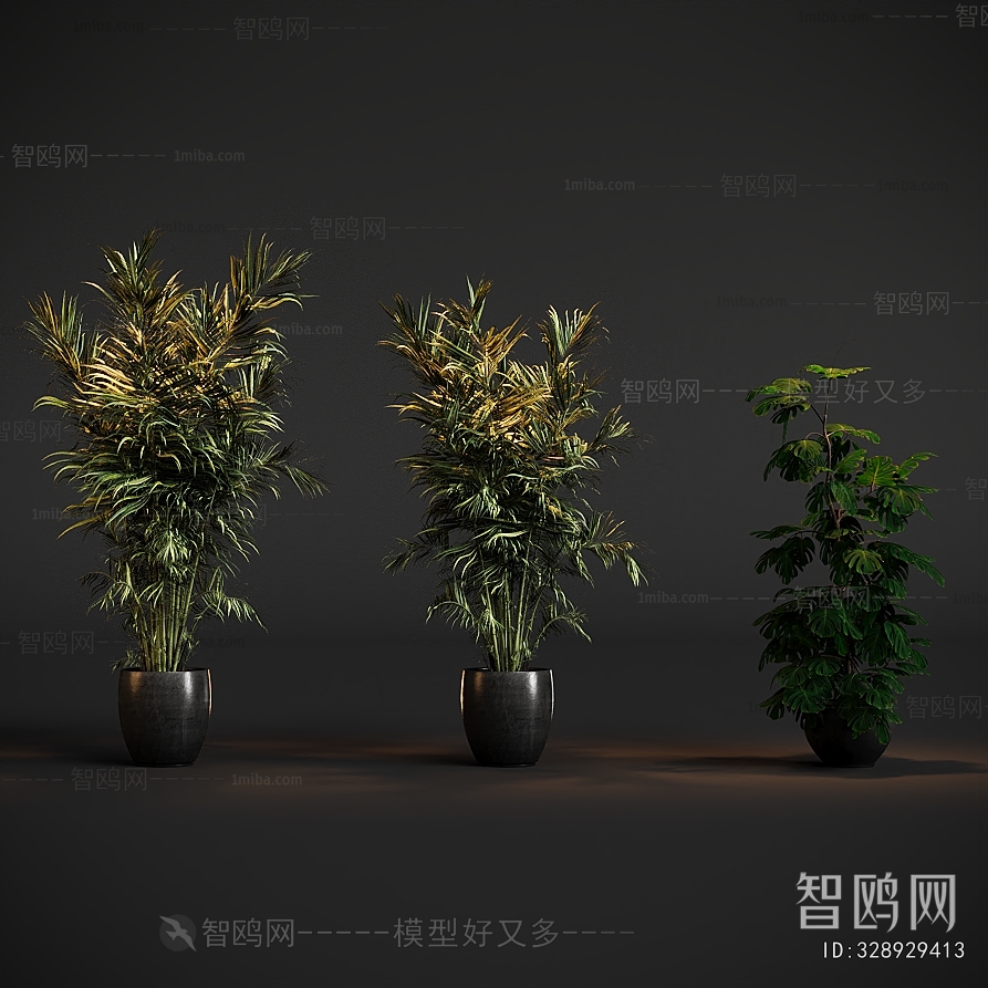 Modern Ground Green Plant Potted Plants