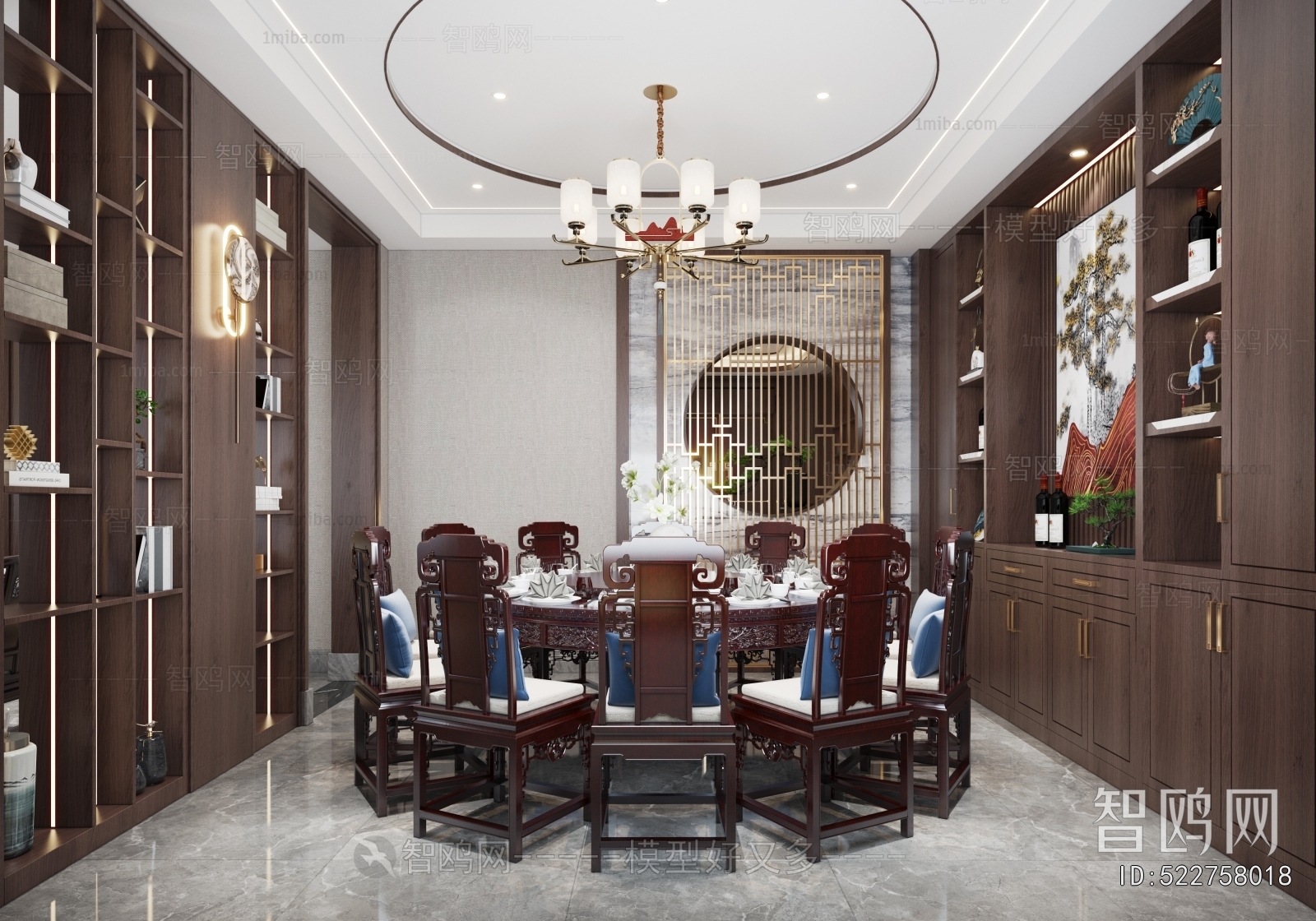 New Chinese Style A Living Room