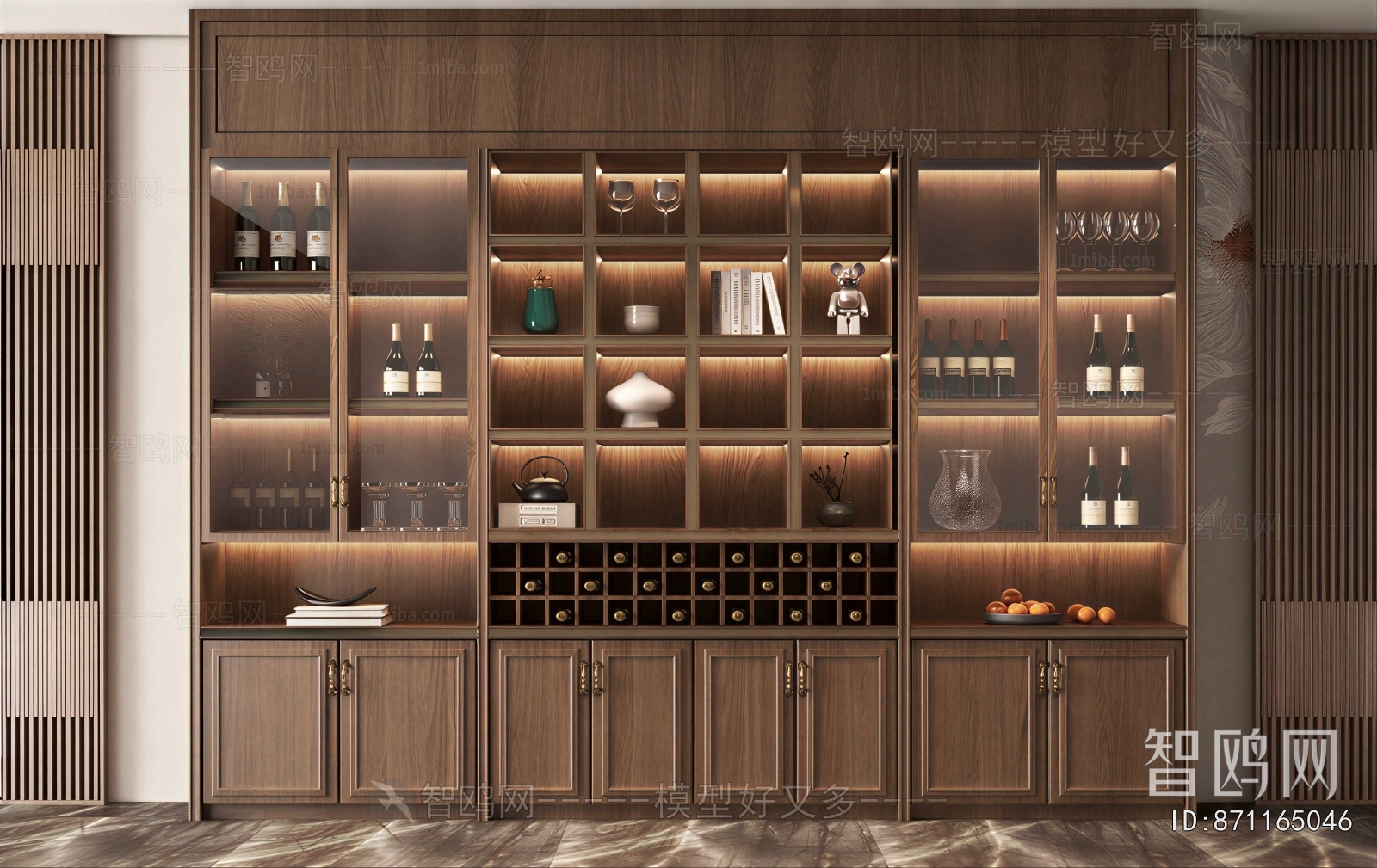 New Chinese Style Wine Cabinet