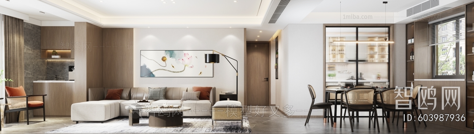 New Chinese Style A Living Room
