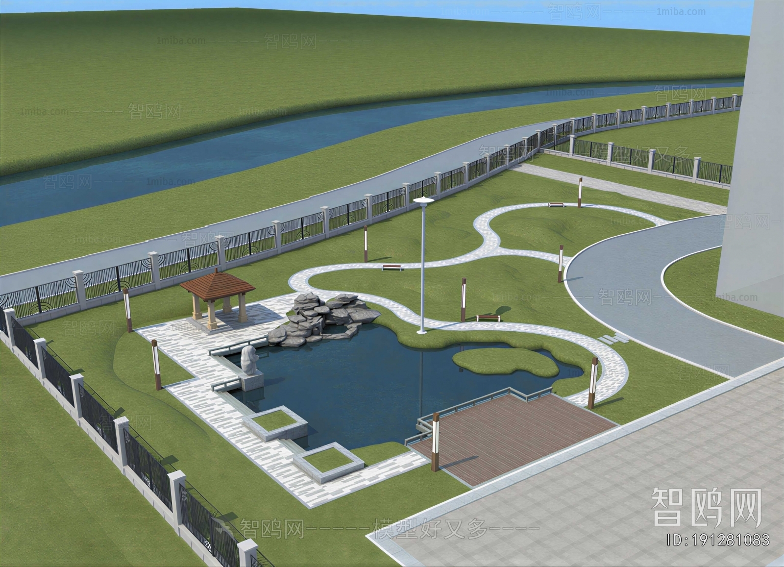 Modern Park Landscape