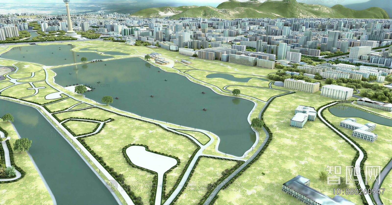 Modern Architectural Bird's-eye View Planning