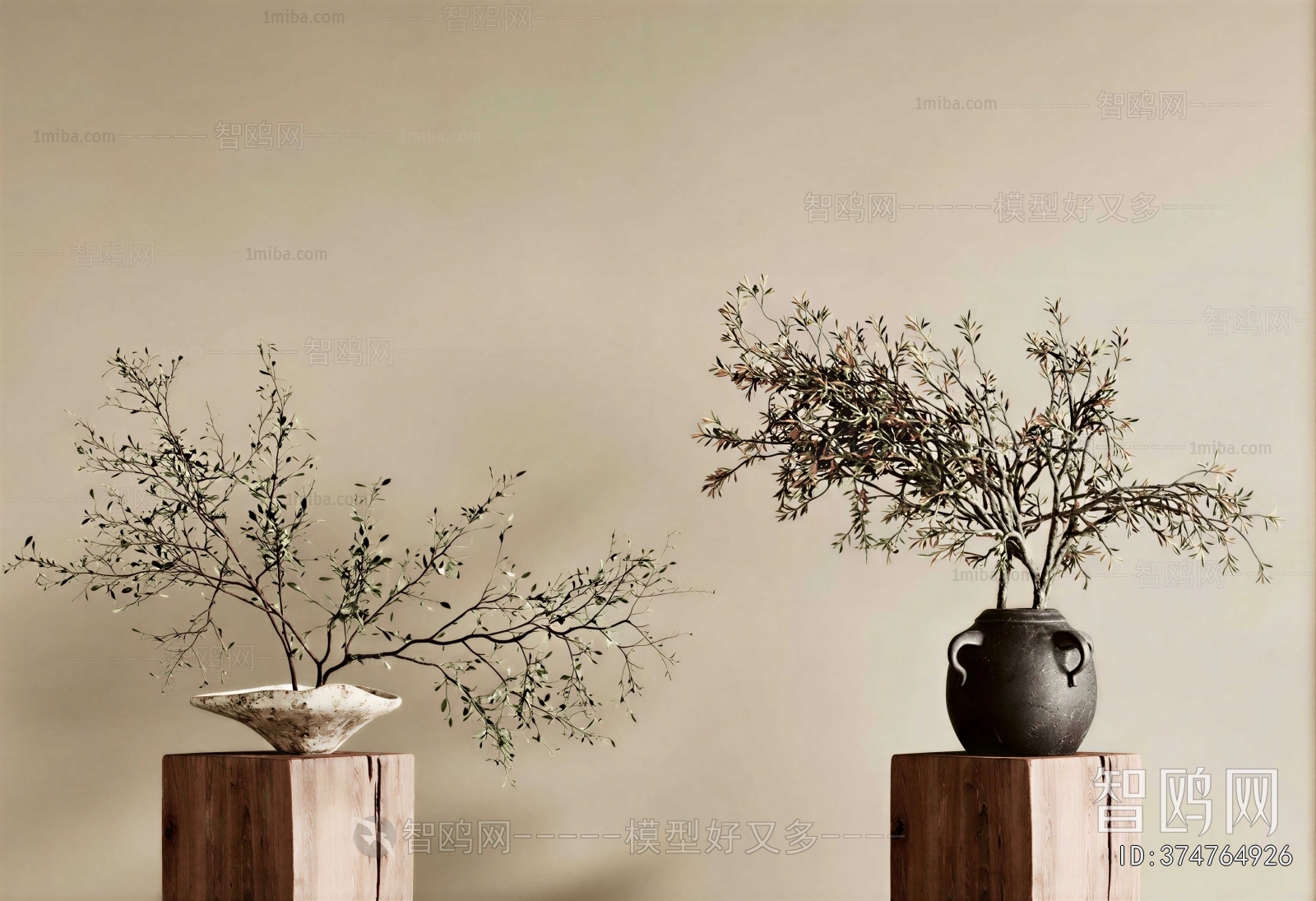 Wabi-sabi Style Dried Branch
