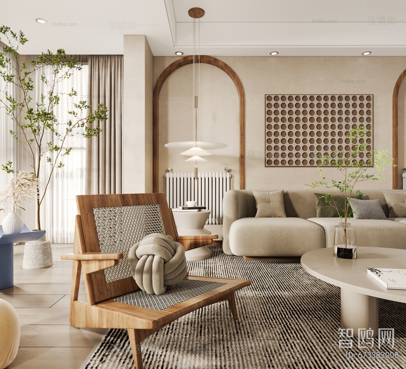 Wabi-sabi Style A Living Room