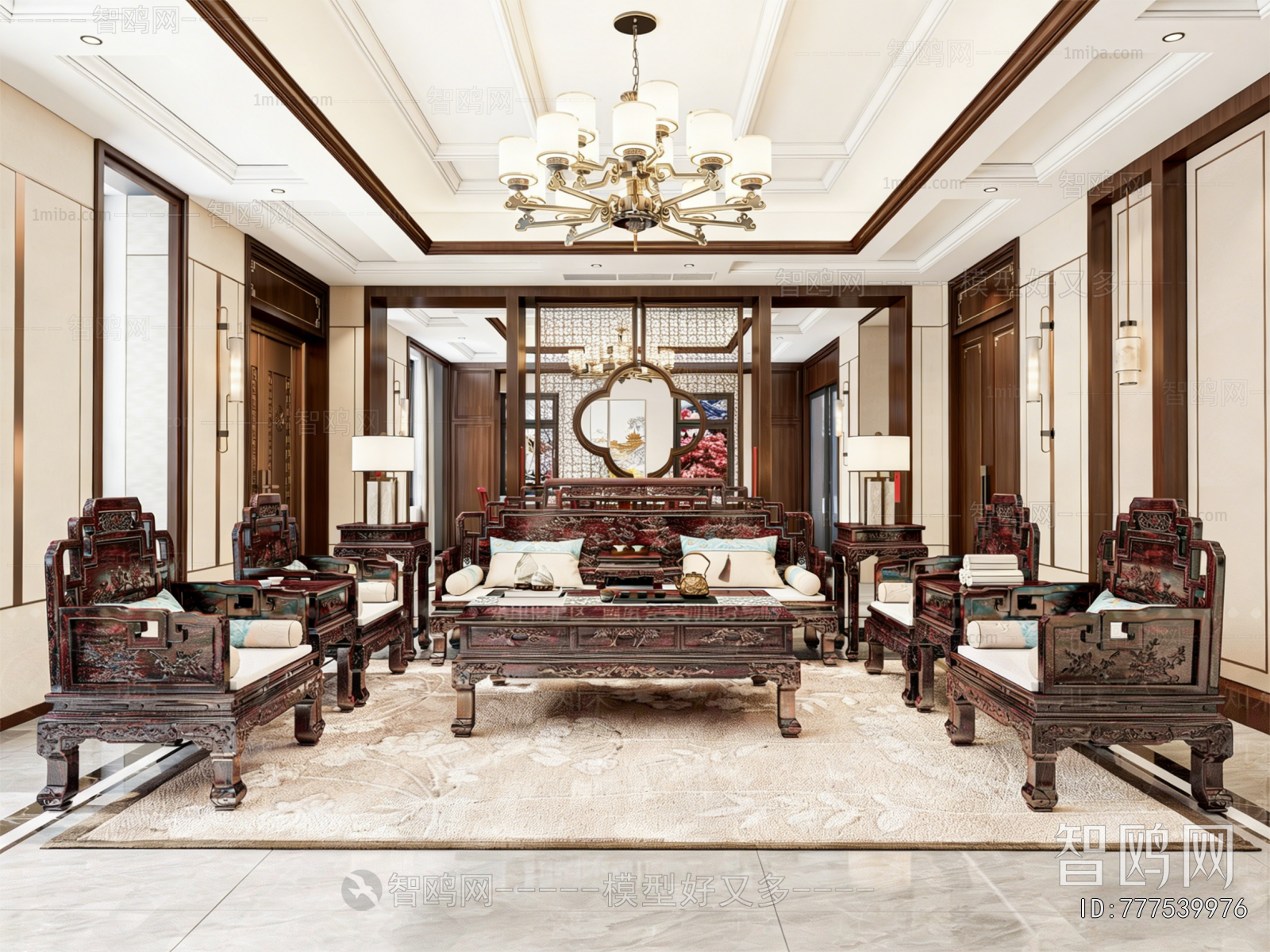 New Chinese Style A Living Room