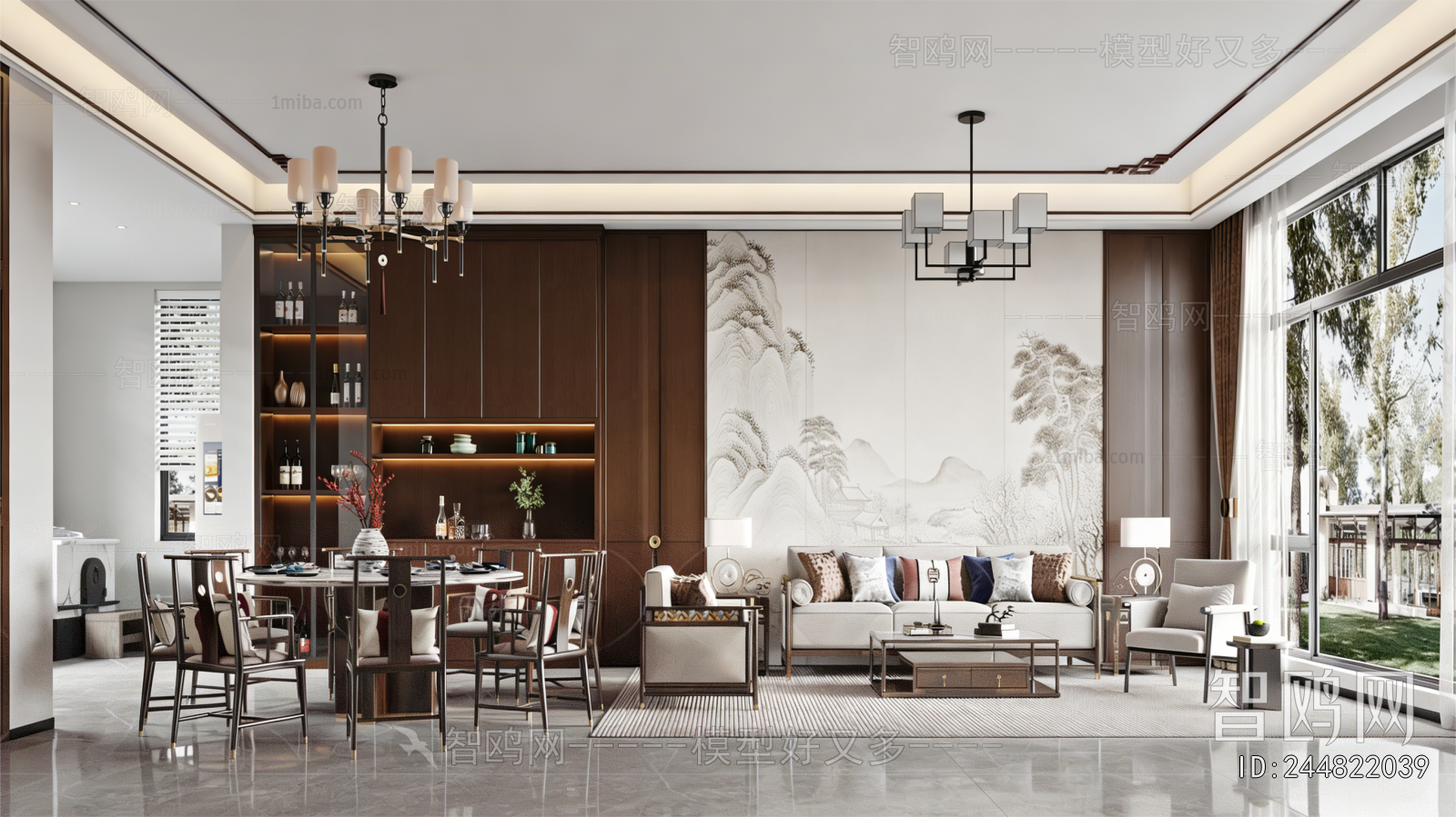New Chinese Style A Living Room