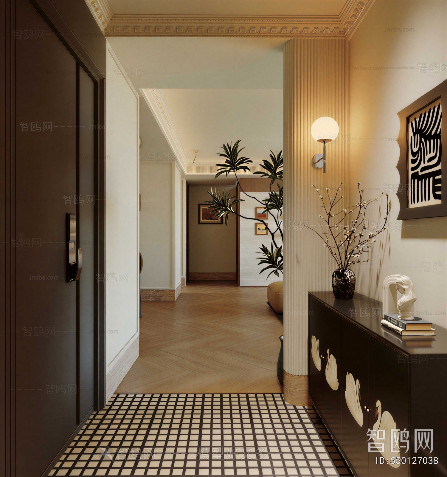 French Style Hallway