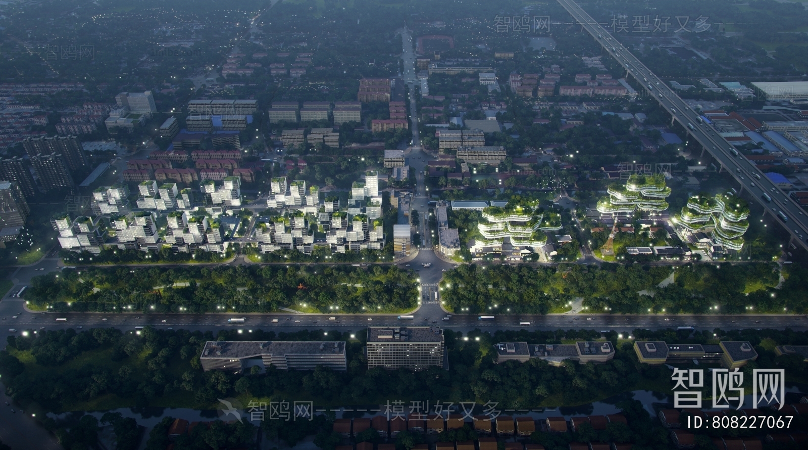 Modern Architectural Bird's-eye View Planning