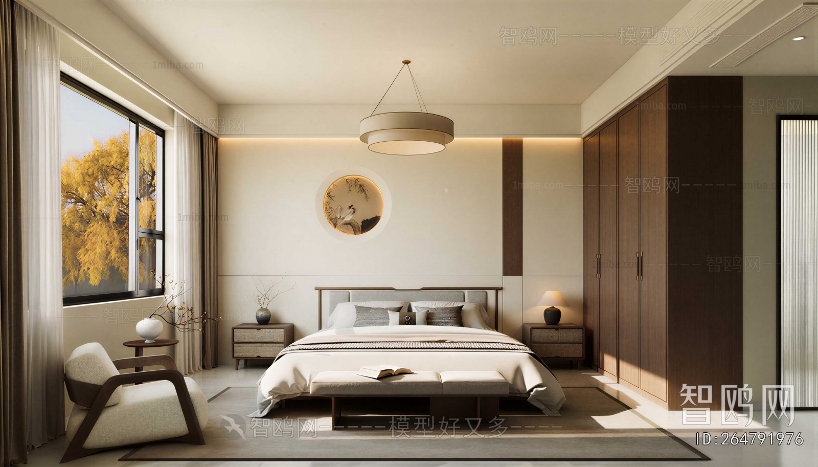 New Chinese Style Bedroom